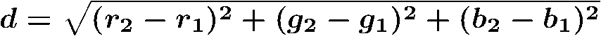 color distance formula