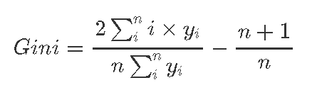 Gini index formula