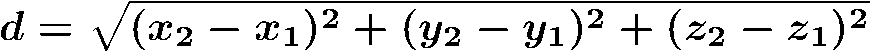 3d distance formula